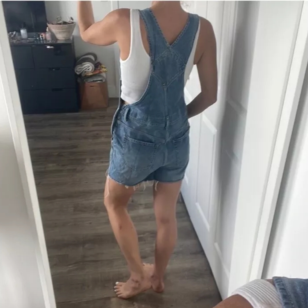 Free People - Denim Overalls Shortalls Overalls OB560096 | Size 26 | Blue Bell - Picture 10 of 13